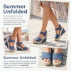 image:imageAllegra K Womens Denim Platform Hook Loop Peeptoe SandalsBlue