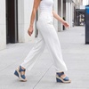 image:imageAllegra K Womens Denim Platform Hook Loop Peeptoe SandalsBlue