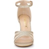 image:imageAllegra K Womens Glitter Ankle Strap Stiletto Heels SandalsLight Gold