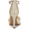 image:imageAllegra K Womens Glitter Ankle Strap Stiletto Heels SandalsLight Gold