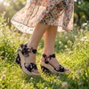image:imageAllegra K Womens Laceup Camouflage Platform Peeptoe SandalsBlack2
