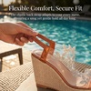 image:imageAllegra K Womens Plaid Rhinestone Butterfly Transparent Band Platform SandalsOrange