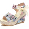 image:imageAllegra K Womens Laceup Camouflage Platform Peeptoe SandalsBlue1