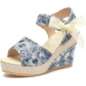 image:imageAllegra K Womens Laceup Camouflage Platform Peeptoe SandalsBlack1