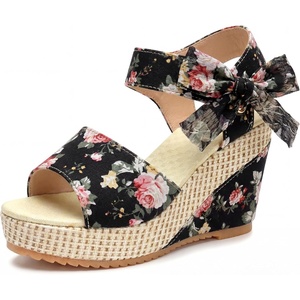 image:imageAllegra K Womens Laceup Camouflage Platform Peeptoe SandalsBlack2