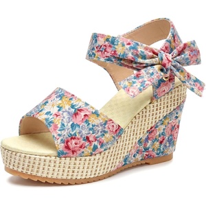 image:imageAllegra K Womens Laceup Camouflage Platform Peeptoe SandalsBlue4