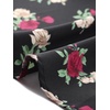 image:imageAllegra K Womens Vintage Peter Pan Collar High Waist Flowy Midi Puff Sleeve Floral DressBlack Rose