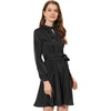 image:imageAllegra K Aline Dress for Womens Elegant Satin Keyhole Tie Waist Dress for Work