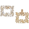 image:imageAllegra K 2 PCS Womens Square Rhinestones Shoe Clips Pearls Removable Buckles Shoe Decorations for GiftsClearSquare