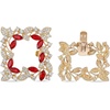 image:imageAllegra K 2 PCS Womens Square Rhinestones Shoe Clips Pearls Removable Buckles Shoe Decorations for GiftsRed