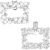 image:imageAllegra K 2 PCS Womens Square Rhinestones Shoe Clips Pearls Removable Buckles Shoe Decorations for GiftsSilverPearl
