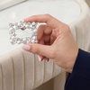 image:imageAllegra K 2 PCS Womens Square Rhinestones Shoe Clips Pearls Removable Buckles Shoe Decorations for GiftsSilverPearl