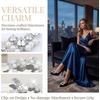 image:imageAllegra K 2 PCS Womens Square Rhinestones Shoe Clips Pearls Removable Buckles Shoe Decorations for GiftsSilverRhinestone