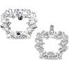 image:imageAllegra K 2 PCS Womens Square Rhinestones Shoe Clips Pearls Removable Buckles Shoe Decorations for GiftsSilverTrapezoid