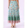 image:imageAllegra K Boho Skirt for Womens Casual Peasant Floral Bohemian Tassels Elastic Waist Maxi SkirtsPink