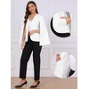 image:imageAllegra K Cape Sleeve Blazer for Womens Business Work Open Front Casual Jacket CoatPure White