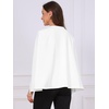 image:imageAllegra K Cape Sleeve Blazer for Womens Business Work Open Front Casual Jacket CoatPure White