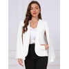 image:imageAllegra K Cape Sleeve Blazer for Womens Business Work Open Front Casual Jacket CoatPure White