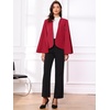 image:imageAllegra K Cape Sleeve Blazer for Womens Business Work Open Front Casual Jacket CoatRed