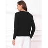image:imageAllegra K Cardigan Sweaters for Women Collarless Button Up Dressy Chunky Knit CardigansBlack