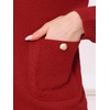 image:imageAllegra K Cardigan Sweaters for Women Collarless Button Up Dressy Chunky Knit CardigansRed