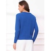 image:imageAllegra K Cardigan Sweaters for Women Collarless Button Up Dressy Chunky Knit CardigansRoyal Blue