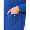 image:imageAllegra K Cardigan Sweaters for Women Collarless Button Up Dressy Chunky Knit CardigansRoyal Blue