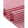 image:imageAllegra K Gingham Dress for Women Casual Short Sleeve V Neck Tie Front Swing Flowy Tiered Midi DressesDark Red