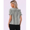 image:imageAllegra K Gingham Tops for Womens Peasant Plaid Smocked Ruffle Puff Sleeve BlousesBlack