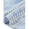image:imageAllegra K Gingham Tops for Womens Peasant Plaid Smocked Ruffle Puff Sleeve BlousesLight Blue