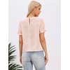 image:imageAllegra K Gingham Tops for Womens Peasant Plaid Smocked Ruffle Puff Sleeve BlousesPink