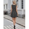 image:imageAllegra K Polka Dot Dress for Women Casual Summer Sleeveless Tank Dress Boat Neck Y2K Bubble DressesBlack
