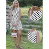 image:imageAllegra K Polka Dot Dress for Women Casual Summer Sleeveless Tank Dress Boat Neck Y2K Bubble DressesWhite