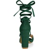image:imageAllegra K Women Crisscross Front Block Heeled Lace Up Green Sandals 6 m US