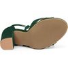 image:imageAllegra K Women Crisscross Front Block Heeled Lace Up Green Sandals 6 m US
