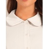 image:imageAllegra K Womens Bodysuit Button Up Peter Pan Collar Shirt Long Sleeve Business Work Tops Body SuitBeige