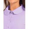 image:imageAllegra K Womens Bodysuit Button Up Peter Pan Collar Shirt Long Sleeve Business Work Tops Body SuitLight Purple
