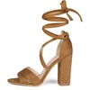 image:imageAllegra K Womens Heeled Lace up Brown Sandals  6 M US