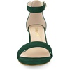 image:imageAllegra K Womens Open Toe Block Heel Ankle Strap Emerald Green Sandals  75 m US