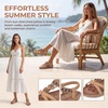 image:imageAllegra K Womens Rhinestone Knot Flat Bohemian Ankle Elastic SandalsGinger