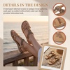 image:imageAllegra K Womens Rhinestone Knot Flat Bohemian Ankle Elastic SandalsGinger2