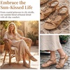 image:imageAllegra K Womens Rhinestone Knot Flat Bohemian Ankle Elastic SandalsGinger2
