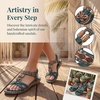 image:imageAllegra K Womens Rhinestone Knot Flat Bohemian Ankle Elastic SandalsGreen