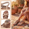 image:imageAllegra K Womens Rhinestone Knot Flat Bohemian Ankle Elastic SandalsKhaki