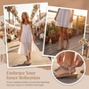 image:imageAllegra K Womens Rhinestone Knot Flat Bohemian Ankle Elastic SandalsKhaki2