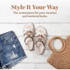 image:imageAllegra K Womens Rhinestone Knot Flat Bohemian Ankle Elastic SandalsWhite