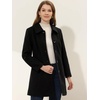 image:imageAllegra K Womens Single Breasted Pea Coats Peter Pan Collar Warm Winter Outwear Casual Work Office OvercoatBlack