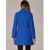 image:imageAllegra K Womens Single Breasted Pea Coats Peter Pan Collar Warm Winter Outwear Casual Work Office OvercoatBlue