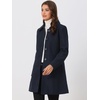 image:imageAllegra K Womens Single Breasted Pea Coats Peter Pan Collar Warm Winter Outwear Casual Work Office OvercoatDark Blue