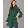 image:imageAllegra K Womens Single Breasted Pea Coats Peter Pan Collar Warm Winter Outwear Casual Work Office OvercoatDark Green